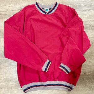 Vintage 90s Turfer Windbreaker Pullover Jacket XL Men’s Red Nylon USA